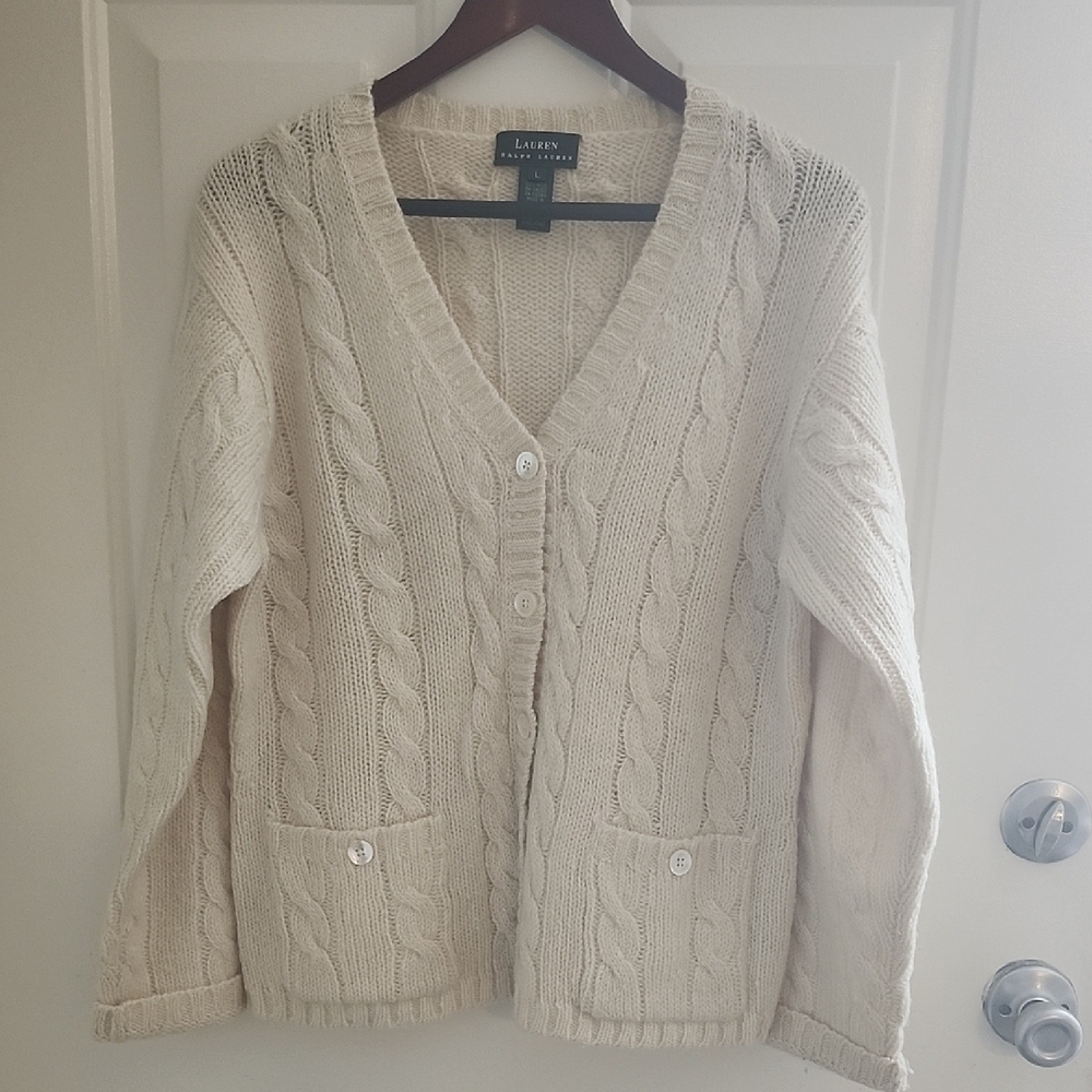 Luxe Cream Cable Knit Cardigan